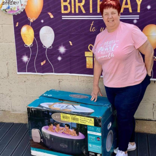 Sue Leeming - Lay-Z-Spa Hot Tub Winner