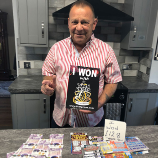 Steve Short Cash & Scratch Cards Winner