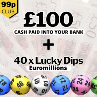 £100 Cash & 40x EuroMillions