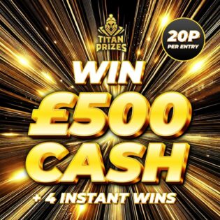 WIN £500 tax free cash for just 20p